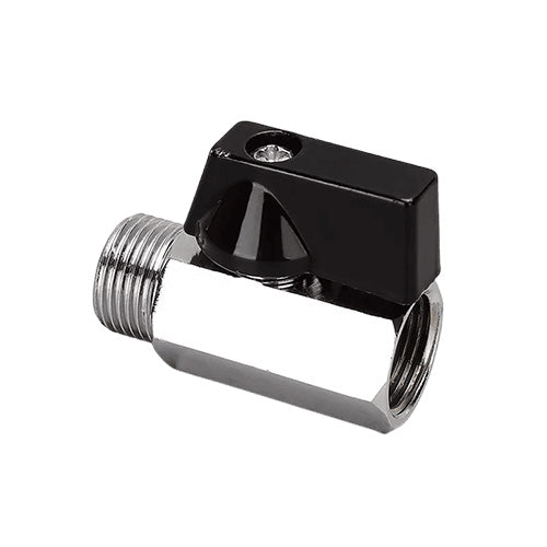 MNPT x FNPT Chrome Plated Mid-Flow Mini Ball Valve - MBV-MNPT-18