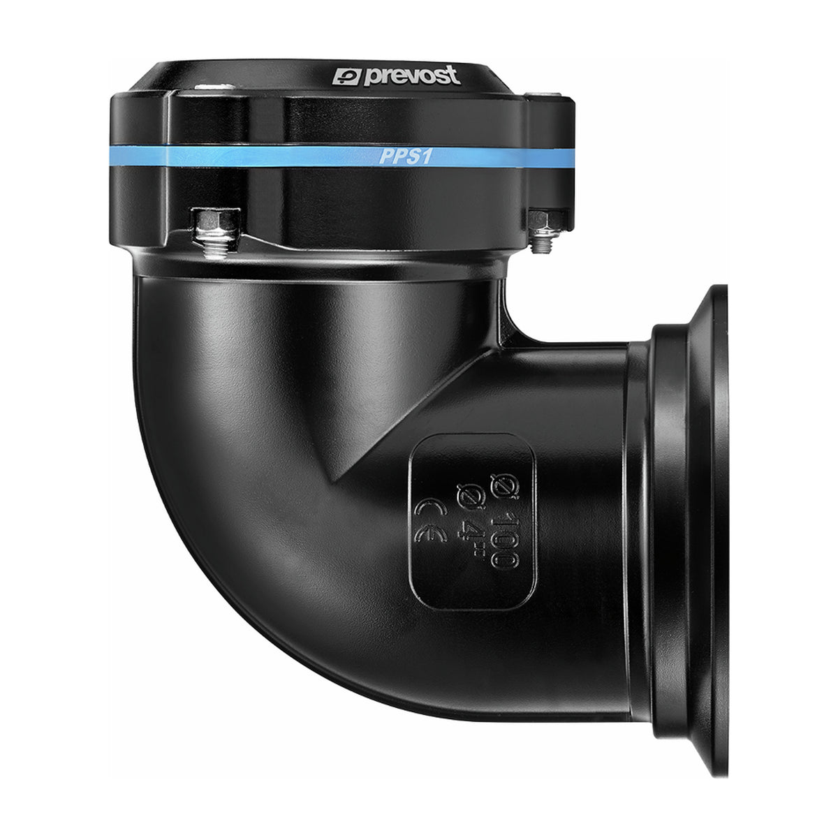 Prevost PPS aluminum 90 degree elbow socket with Compact Connexion body connect
