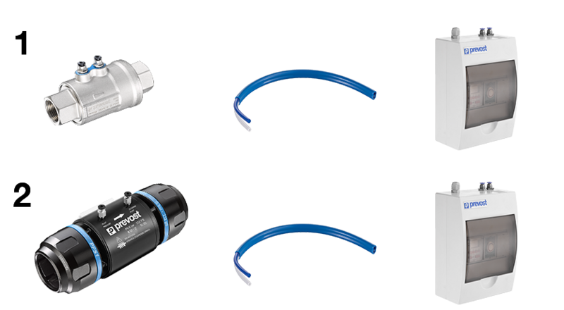 Prevost PPS1 energy saving kit for compressed air pipe, valve and control box