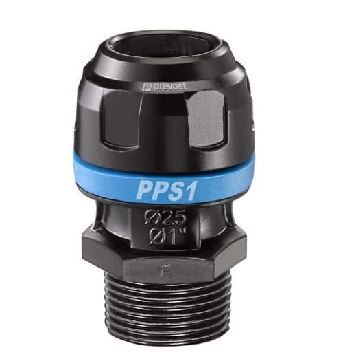 Prevost Aluminum Tapered Male Thread Straight Fitting For Pipe