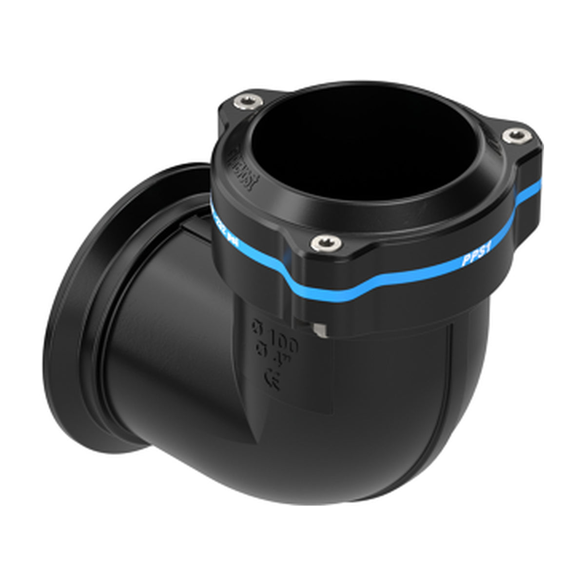 Prevost PPS 90 degree elbow socket, three quarter render