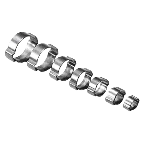 Treated steel double ear clamps for 3/8" Flexible Pipe