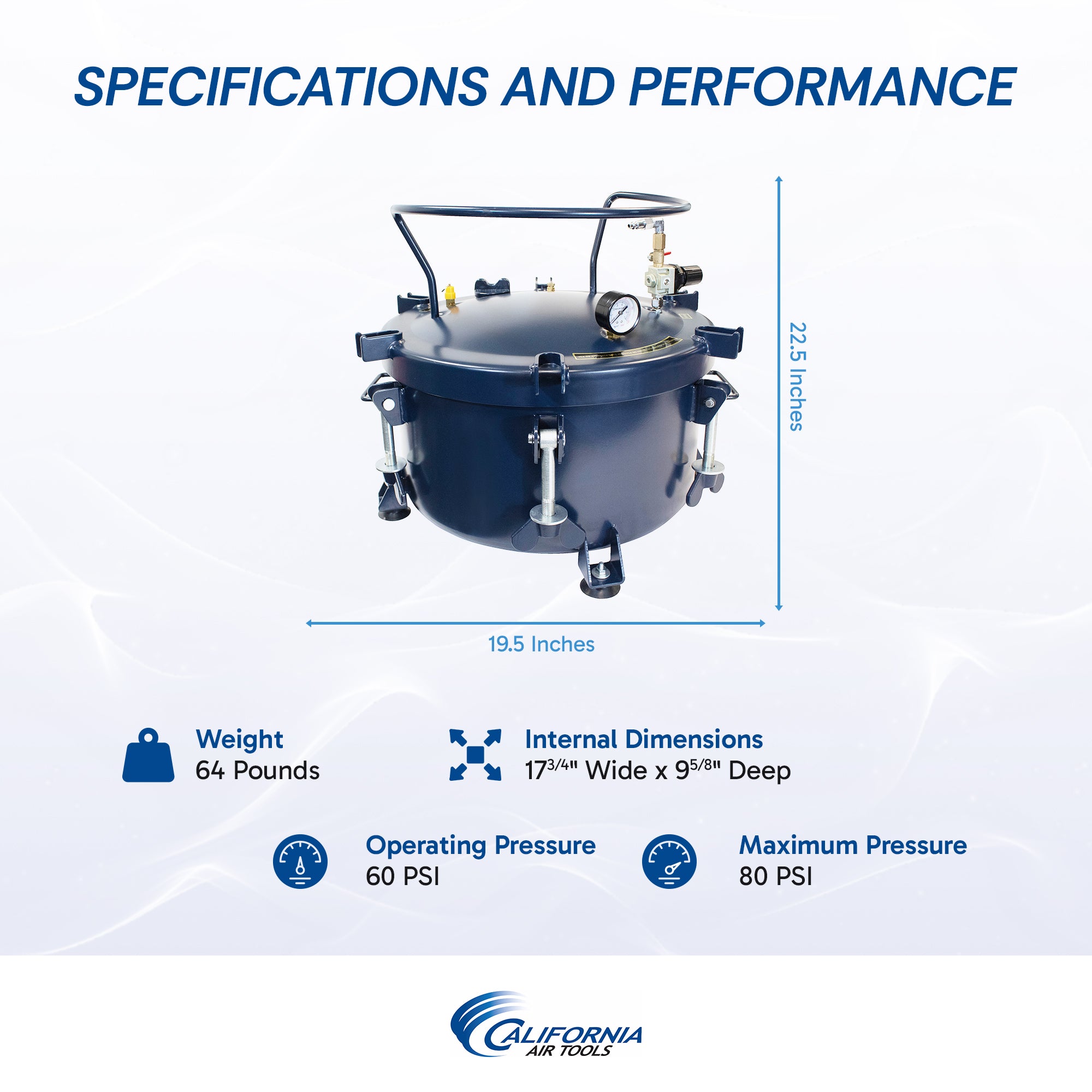 California Air Tools 10 Gallon Casting Pressure Pot