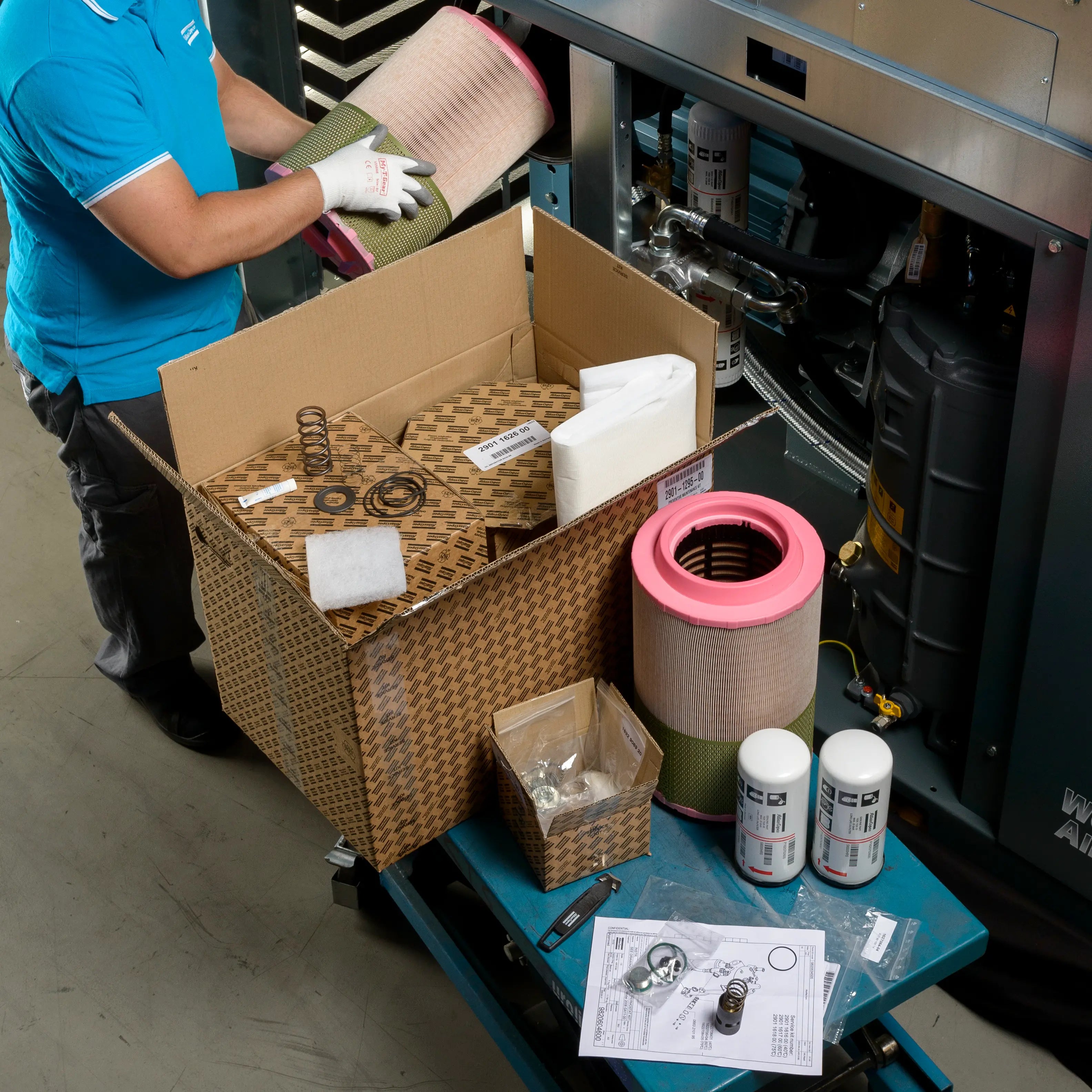 Atlas Copco HR MB 185 KD8 Preventative Maintenance Kit - 1000 Hour Service - 1310266416 Chicago Pneumatic Parts