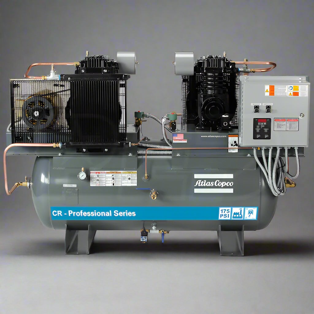 Atlas Copco CR Duplex Cast-Iron Piston Professional Series Air Compressor