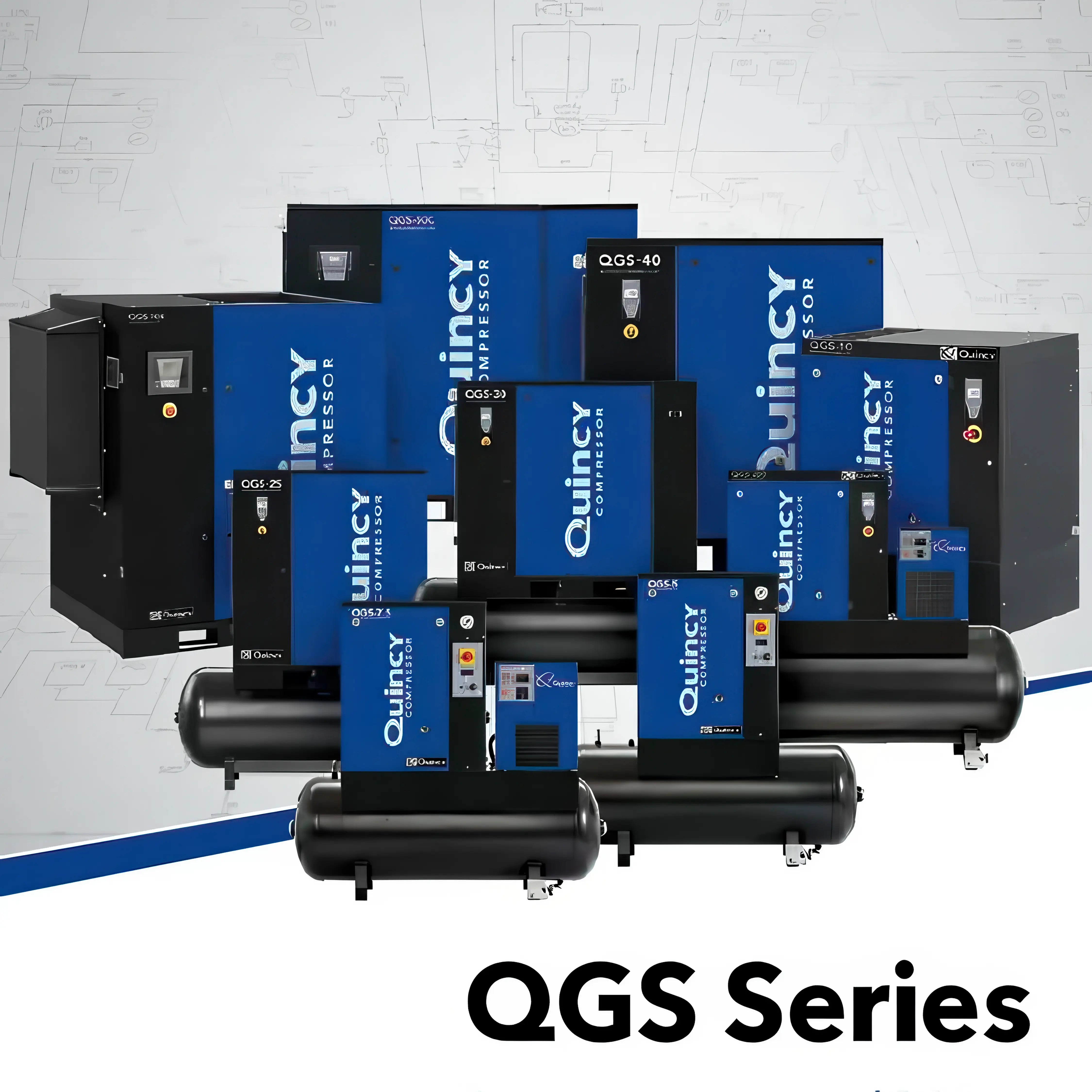 Quincy Rotary Screw Compressor- QGS Series - Warthog Air Compressors ...