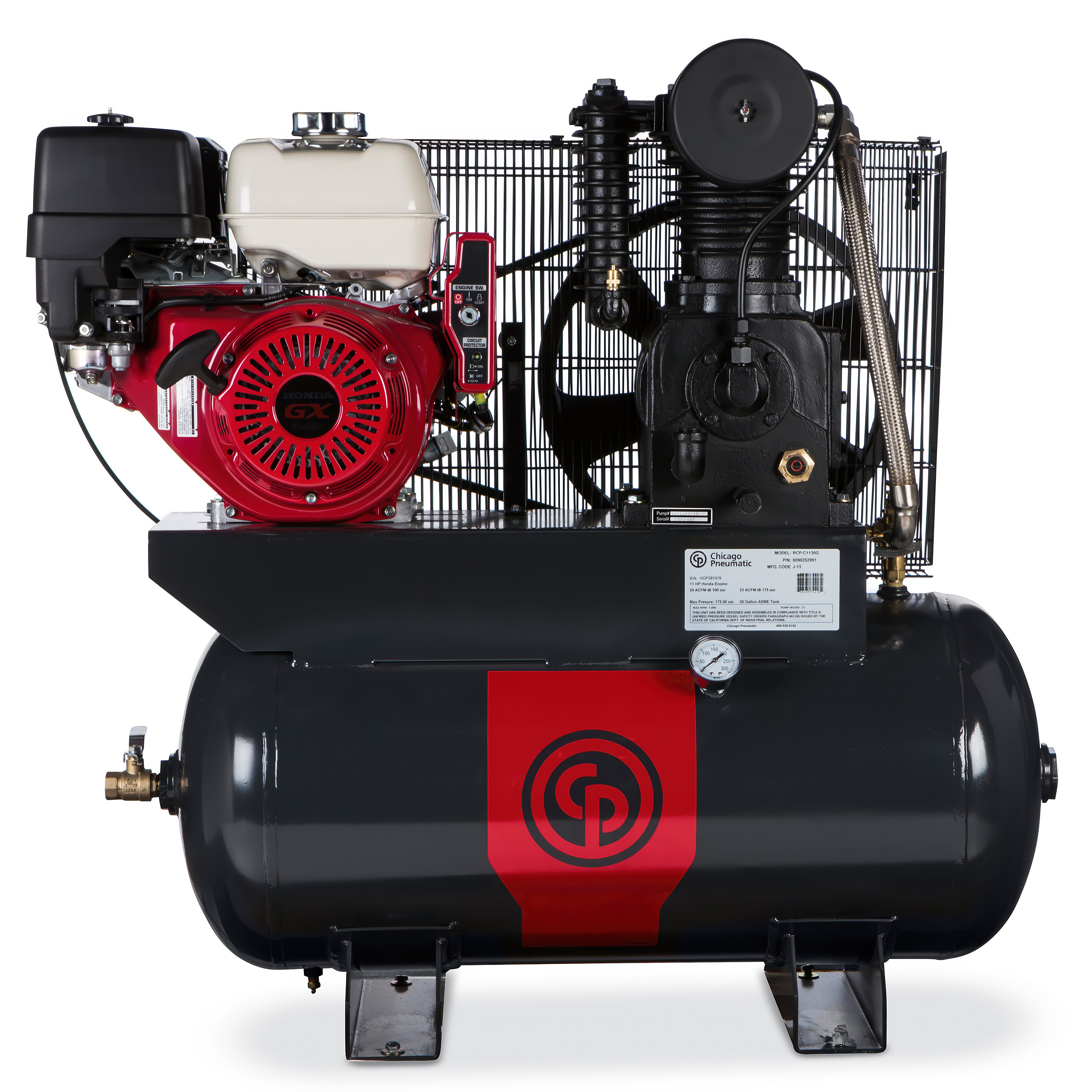 Chicago Pneumatic RCP-C Iron Two-Stage Gas-Engine Air Compressor