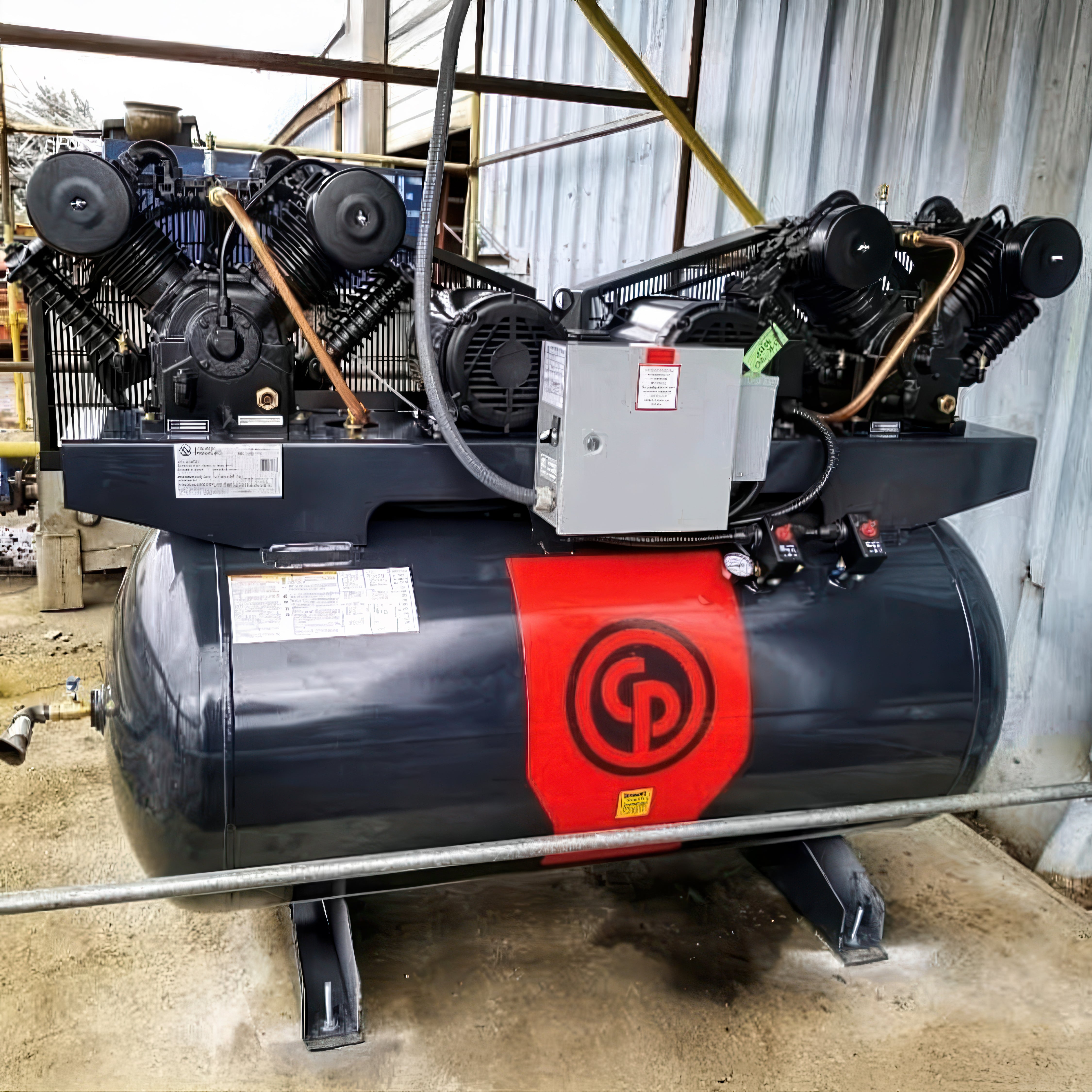 Chicago Pneumatic RCP-C Iron Two-Stage Air Compressor