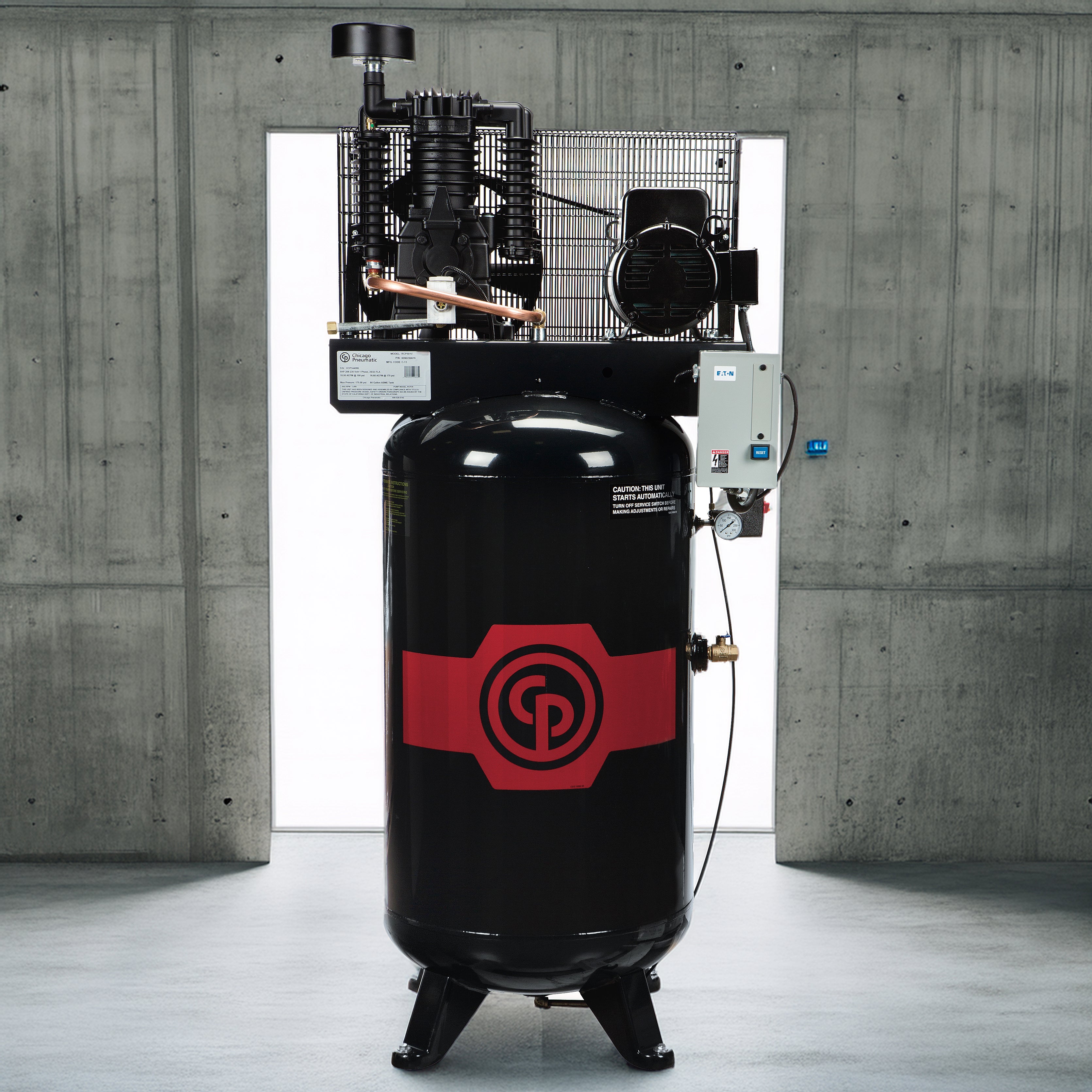 Chicago Pneumatic RCP-C Iron Two-Stage Air Compressor