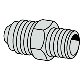 Brass SAE 45° flare male ball check valve