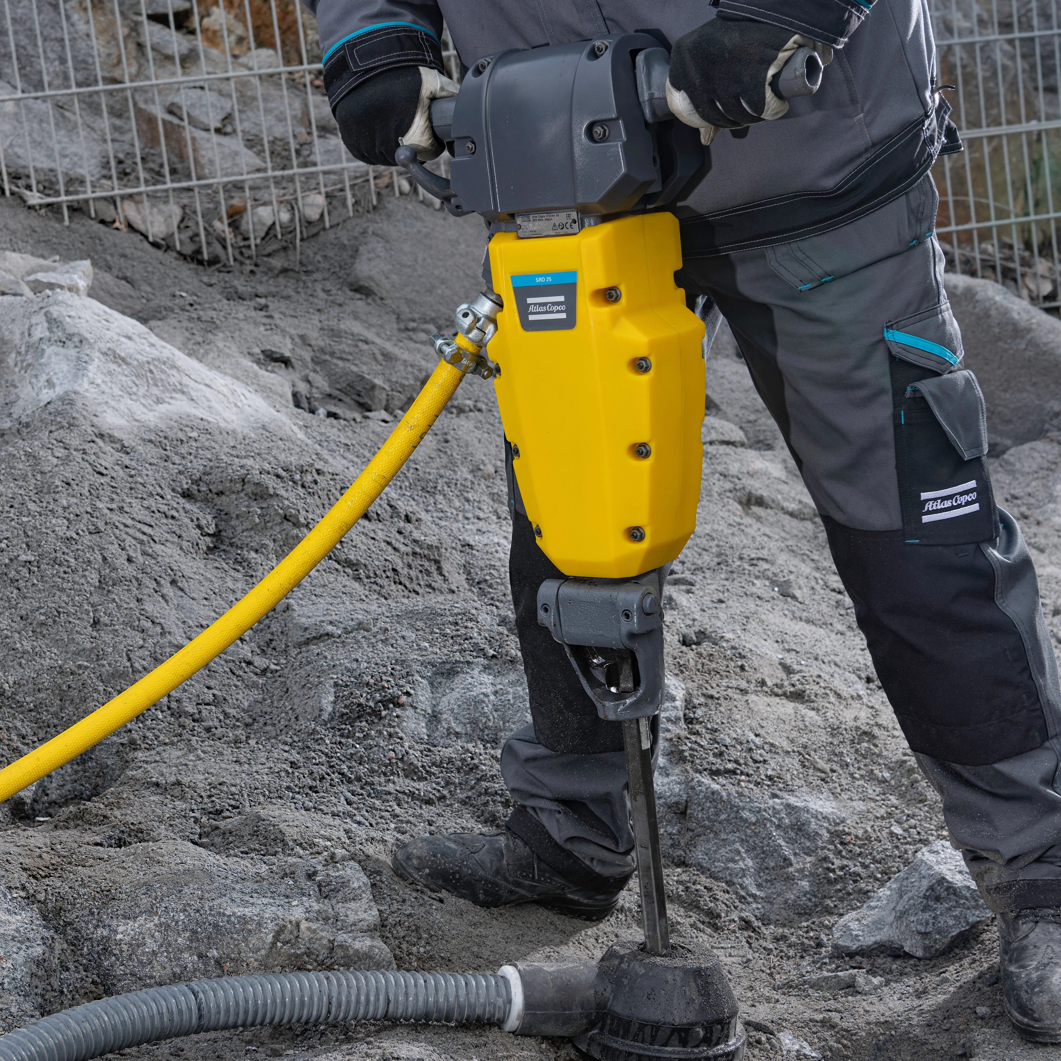 SRD 25 Pneumatic Hand Held Surface Rock Drill by Atlas Copco