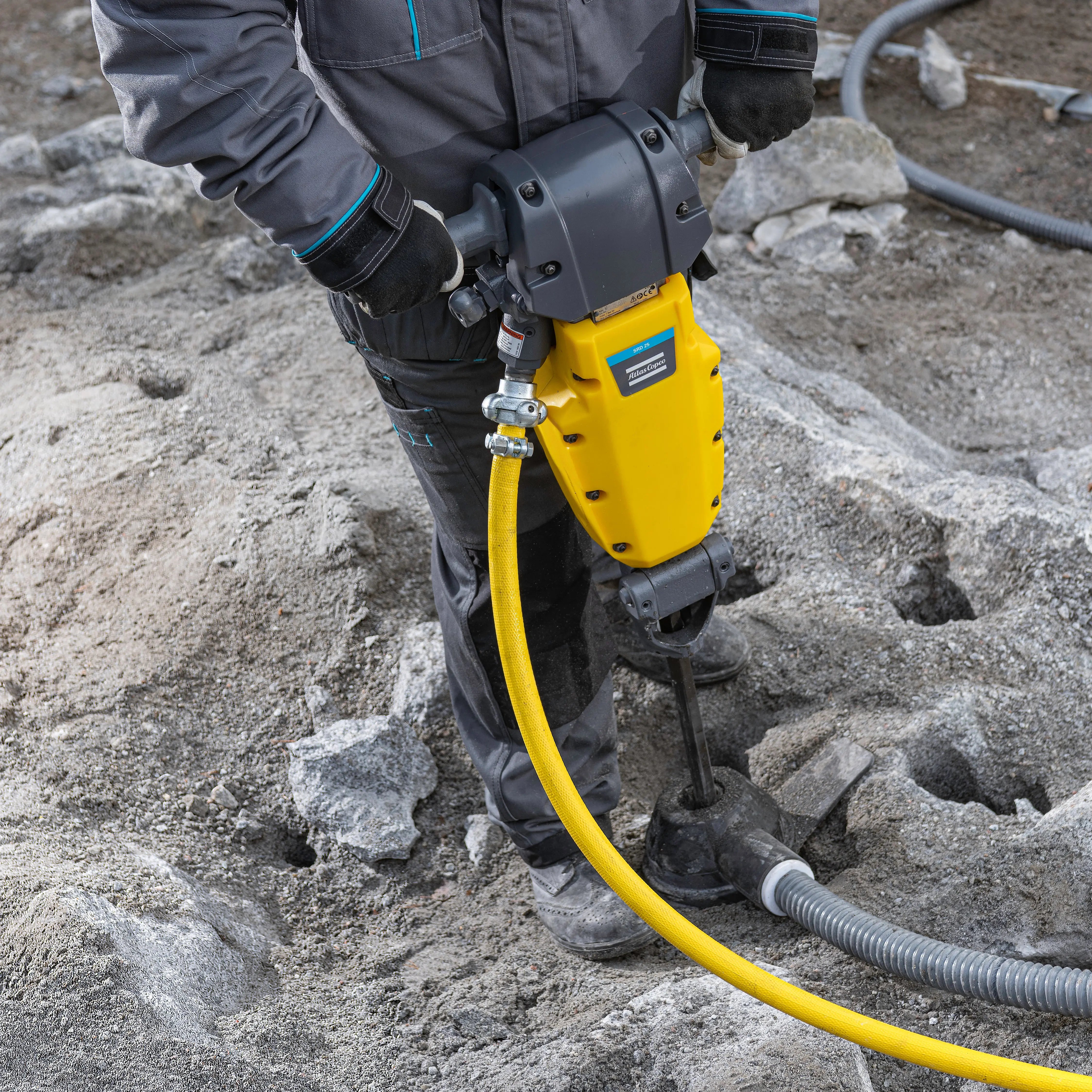 SRD 25 Pneumatic Hand Held Surface Rock Drill by Atlas Copco