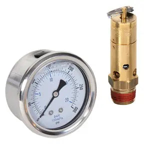 Samuel safety relief valve and pressure gauge kit