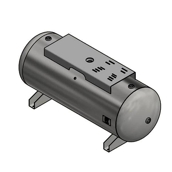 240 Gallon 200PSI Horizontal Air Tank By Samuel with Saddle legs, 18" X 48" top plate | A10038