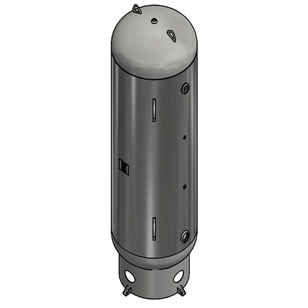 400 Gallon 165PSI Vertical Air Tank By Samuel with 8" base ring | A10055