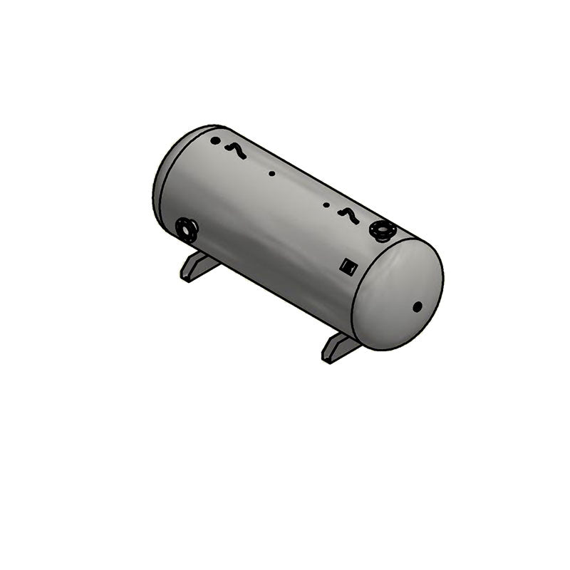 660 Gallon 200PSI Horizontal Air Tank By Samuel with Saddle legs | C103084