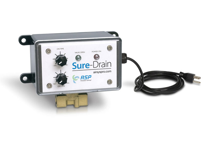 Air System Products Sure-Drain, 1/4", 200 PSI, 115 V