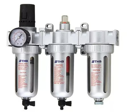 THB 8000 Series 3-Stage Filter/Regulator + Coalescing Filter & Desiccant Dryer — 7–145 PSI