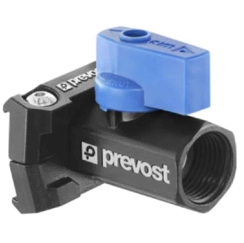 Tapping flange with valve for square profile by Prevost - PPS SQBFV203