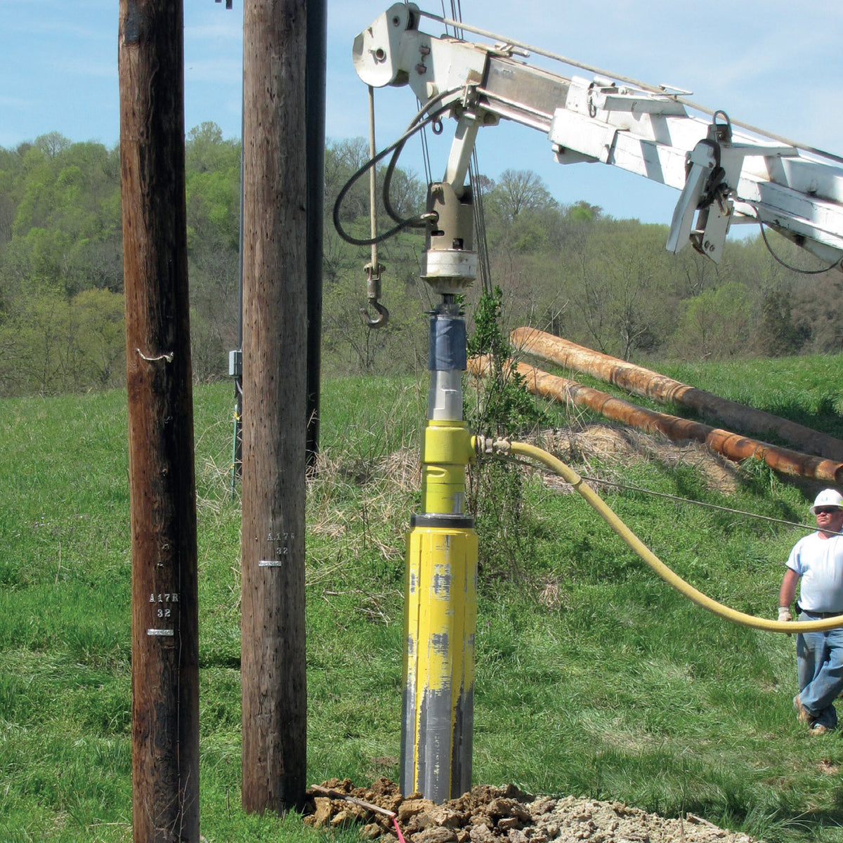 TerraRoc PPD 120 Utility Power Pole Drill, 12.25 to 24 in Rock Sockets