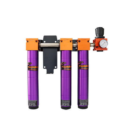 Tsunami 4 Stage Water Separator, Oil Coalescing Filter, Activated Carbon Filter, & Regulator