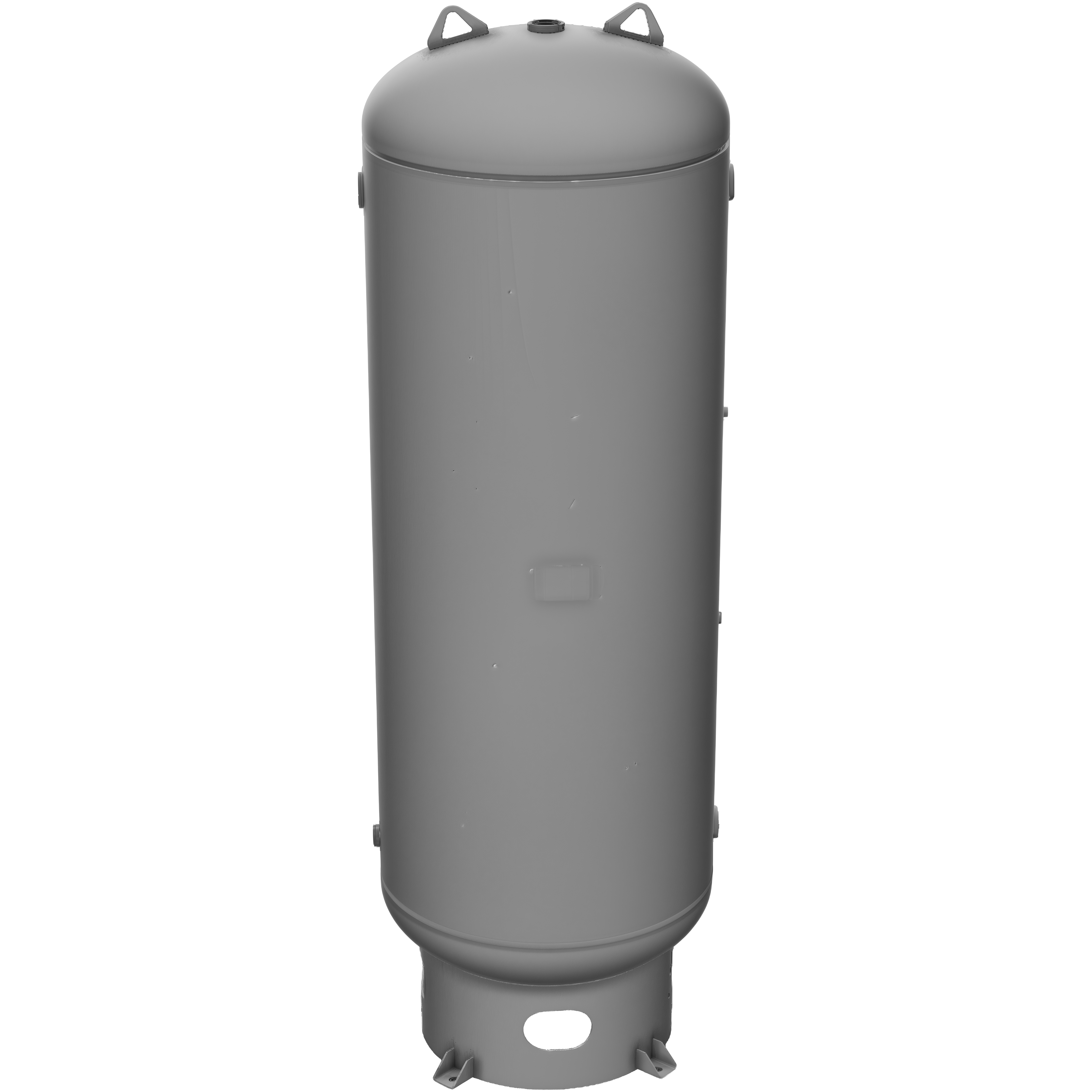 240 Gallon 300 PSI Vertical Air Tank with Base ring by Morganton | VES0009907 - Grey Primer