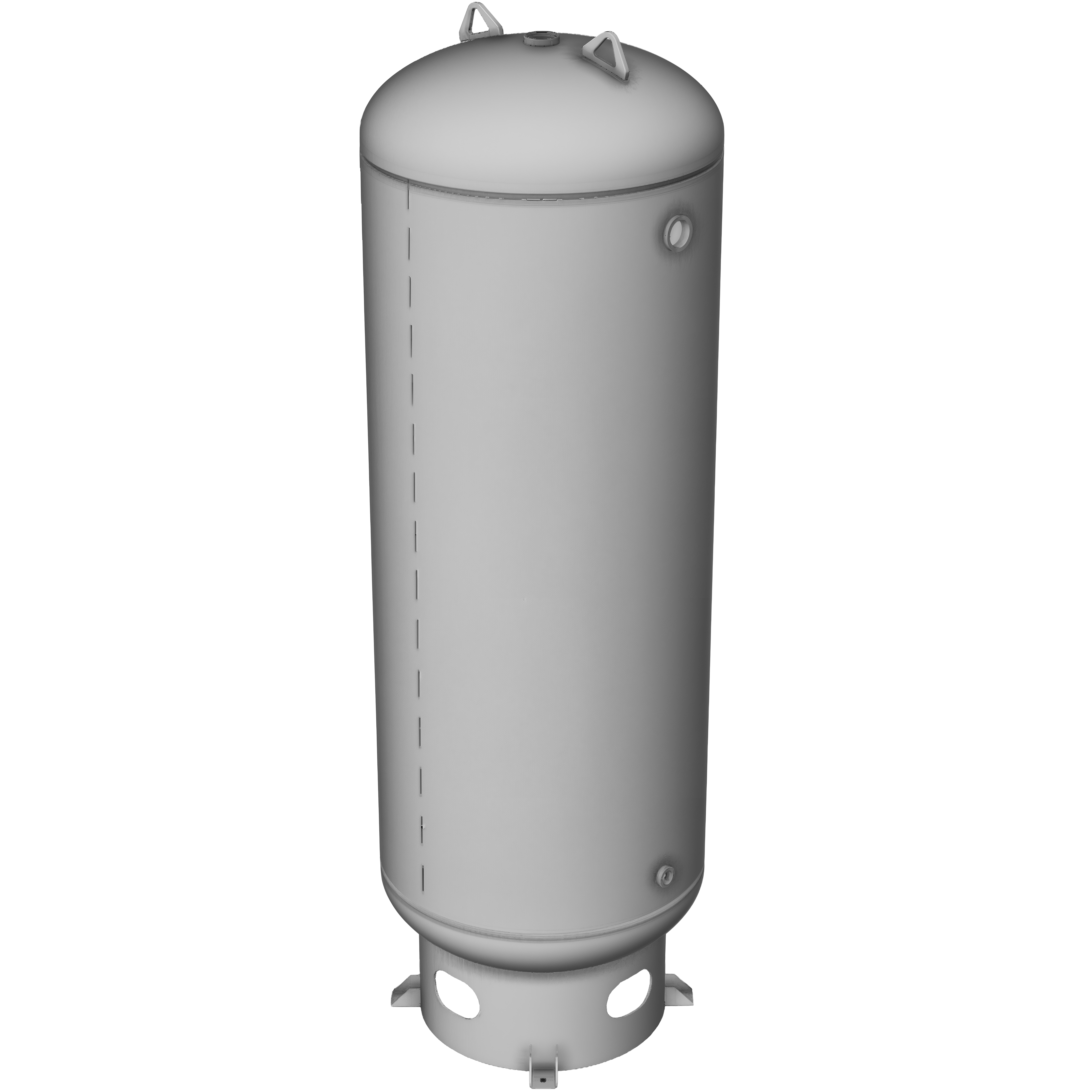240 Gallon 300 PSI Vertical Air Tank with Base ring by Morganton | VES0009907 - Grey Primer