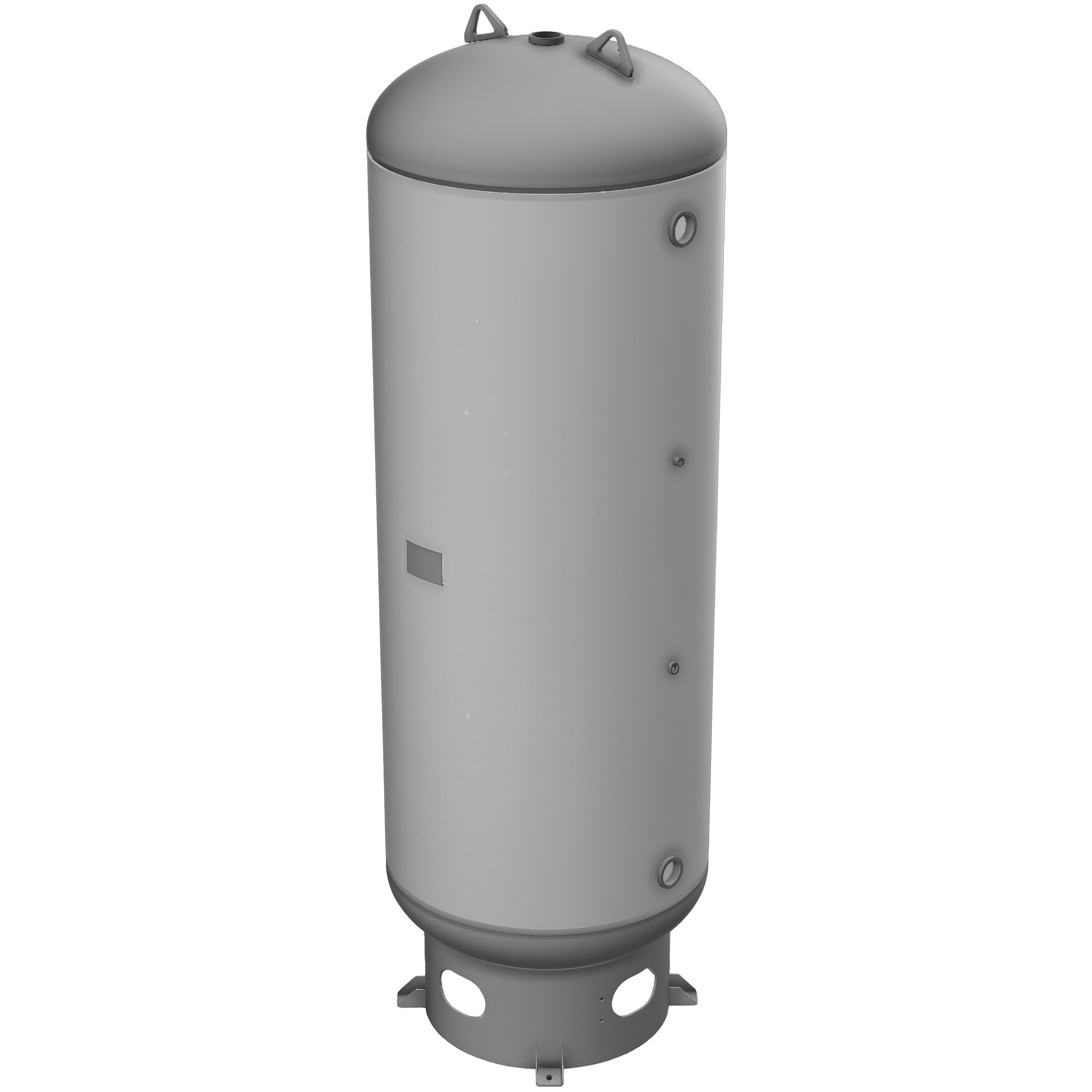 240 Gallon 300 PSI Vertical Air Tank with Base ring by Morganton | VES0009907 - Grey Primer