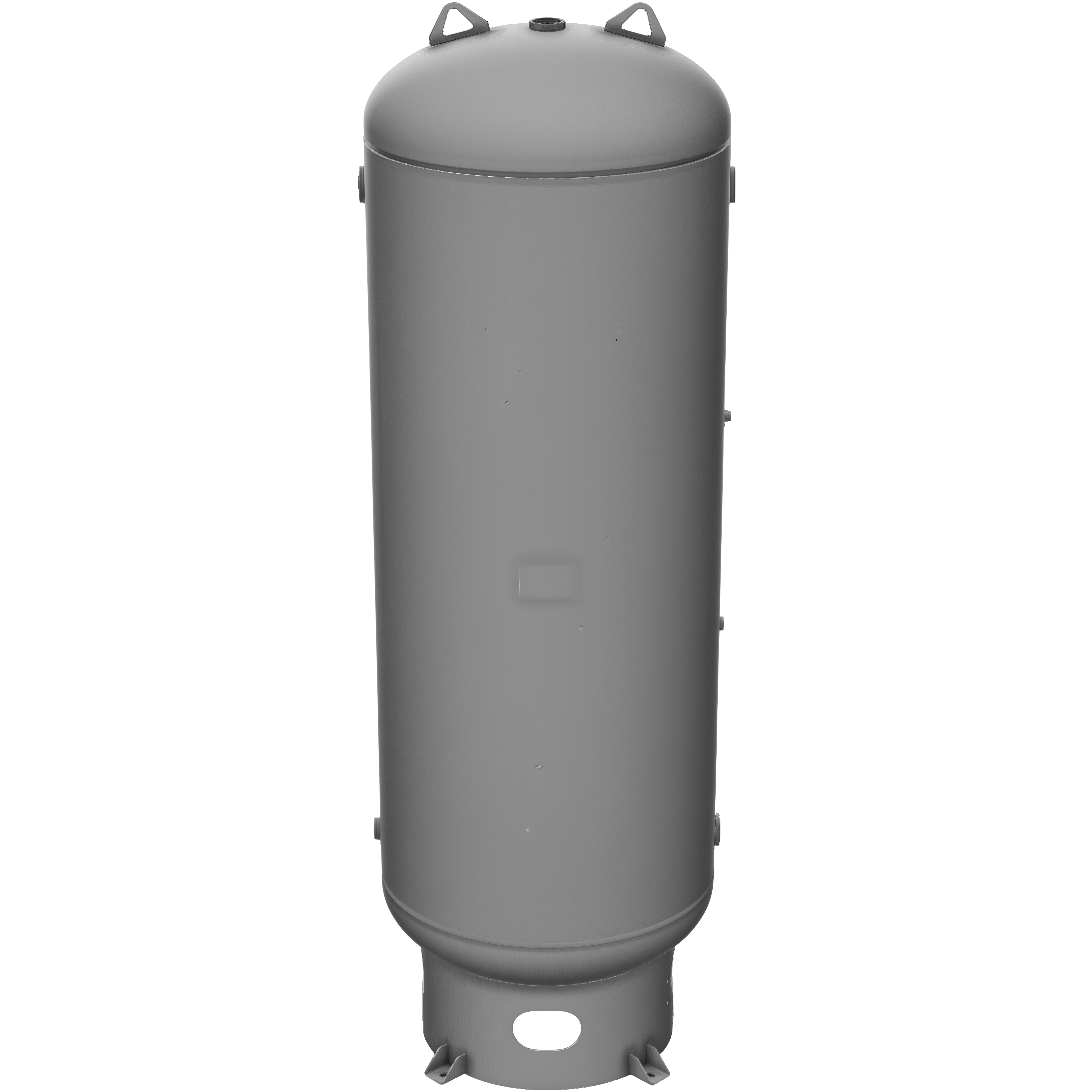 240 Gallon 300 PSI Vertical Air Tank with Base ring by Morganton | VES0009907 - Grey Primer