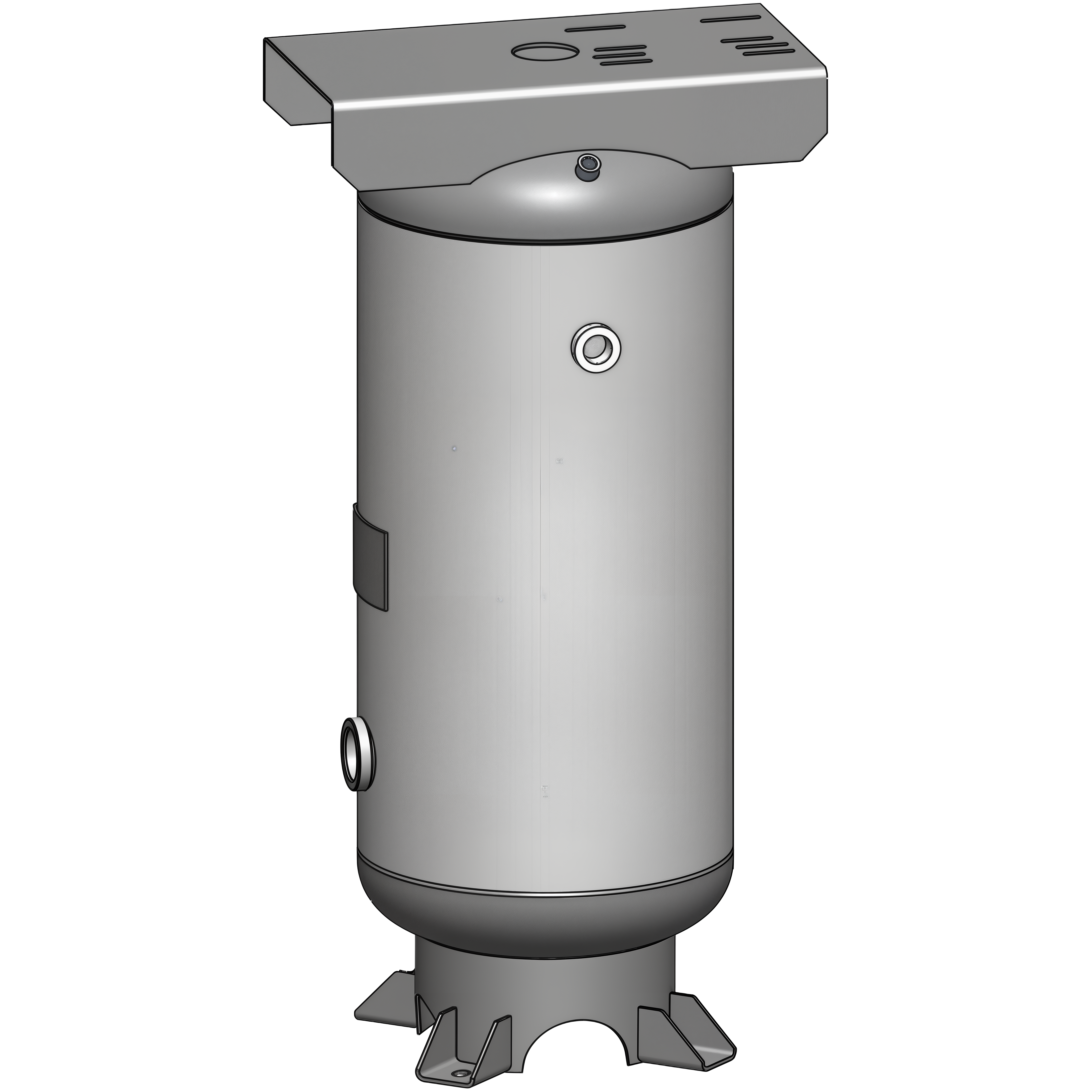 20 Gallon 200 PSI Vertical Air Tank with Feet+Top plate by Morganton | VES0009979