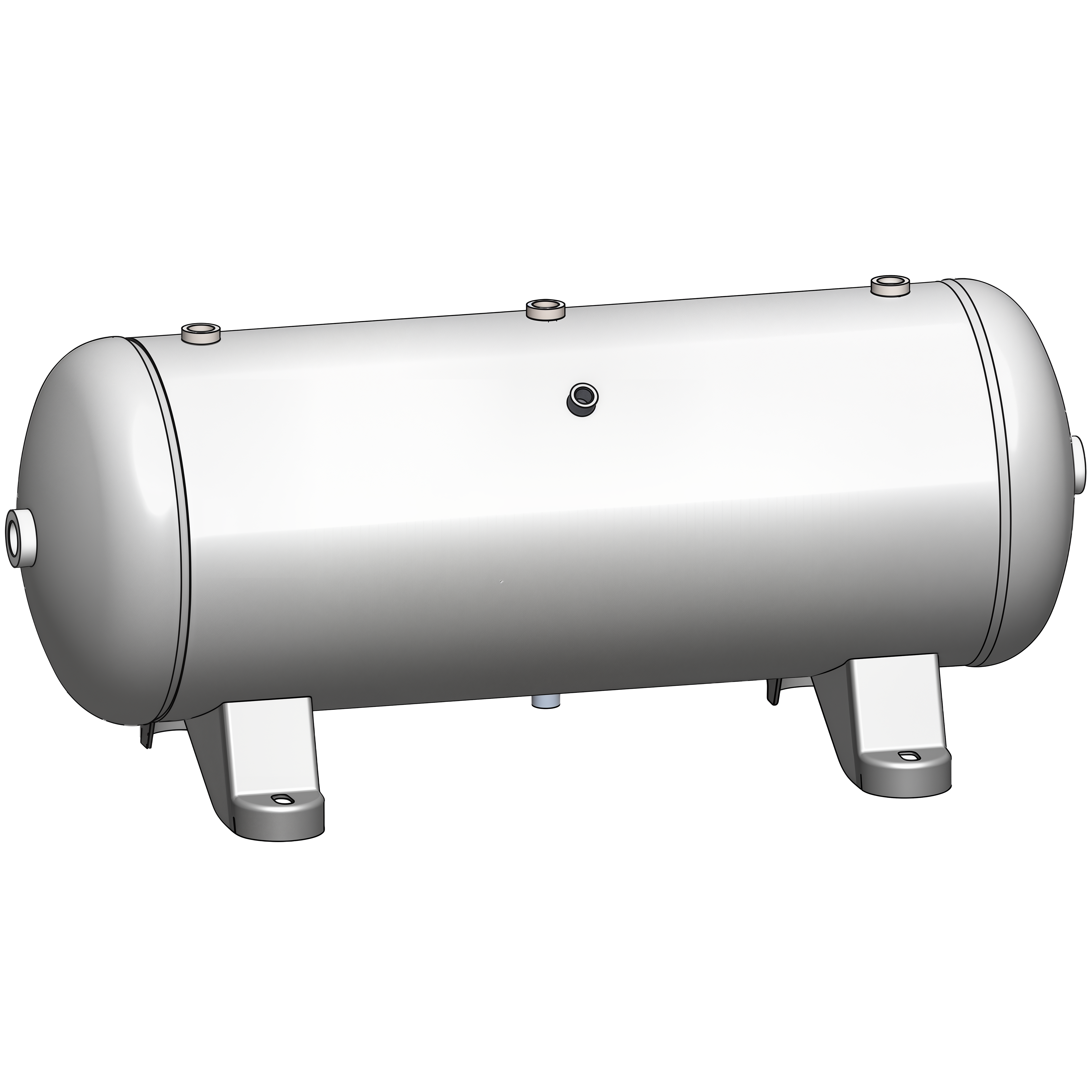15 Gallon 200 PSI Horizontal Air Tank with Feet by Morganton | VES0010061
