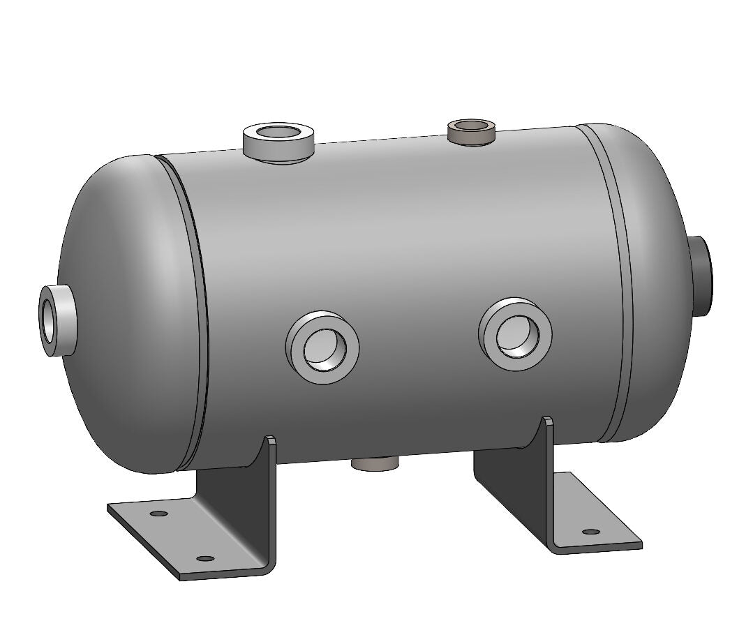 3 Gallon 200 PSI Horizontal Air Tank with Feet by Morganton | VES0010066