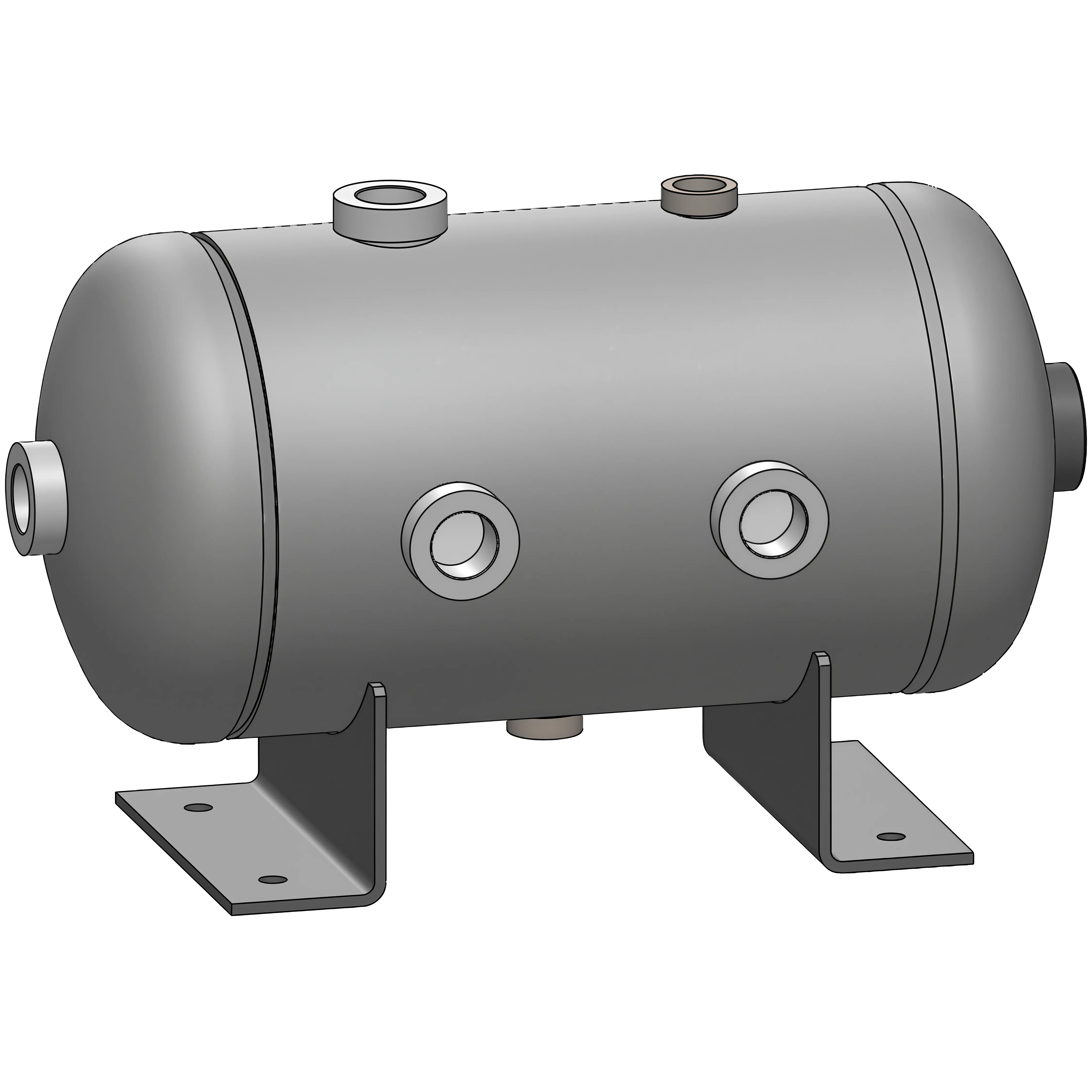 3 Gallon 200 PSI Horizontal Air Tank with Feet by Morganton | VES0010066 Morganton