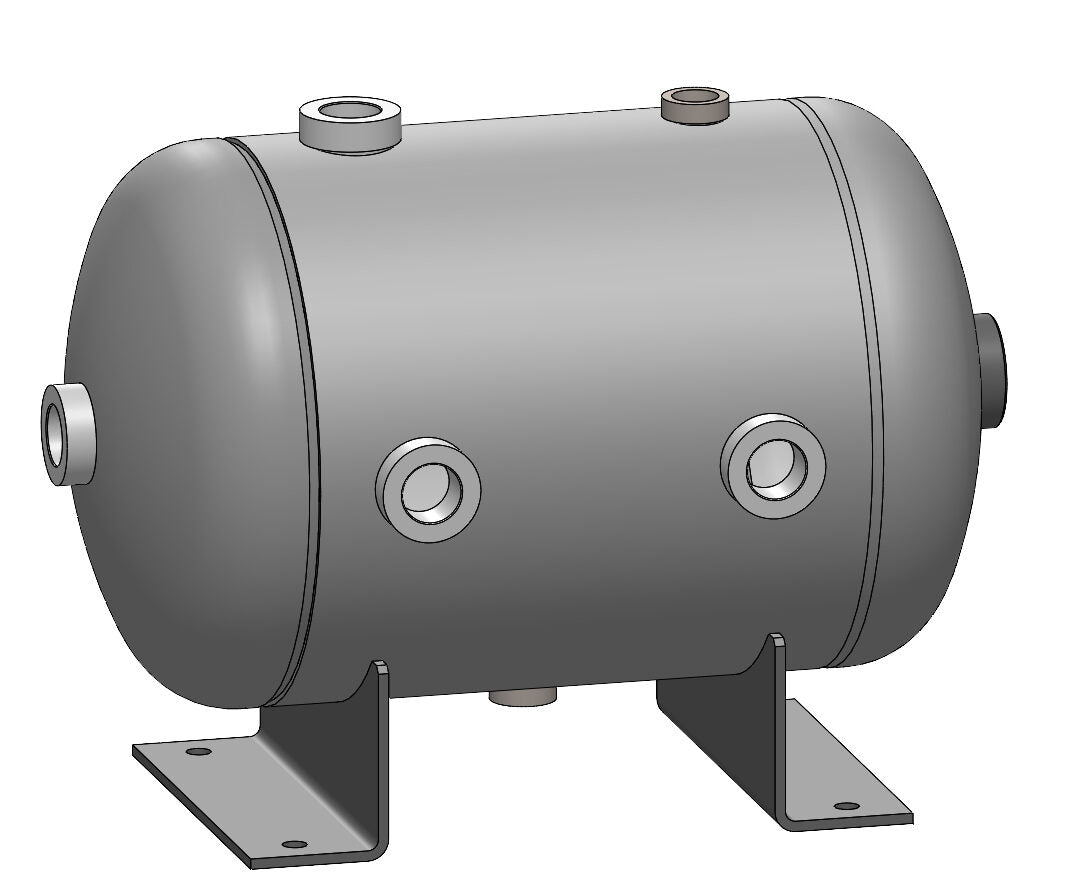 5 Gallon 200 PSI Horizontal Air Tank with Feet by Morganton | VES0010067