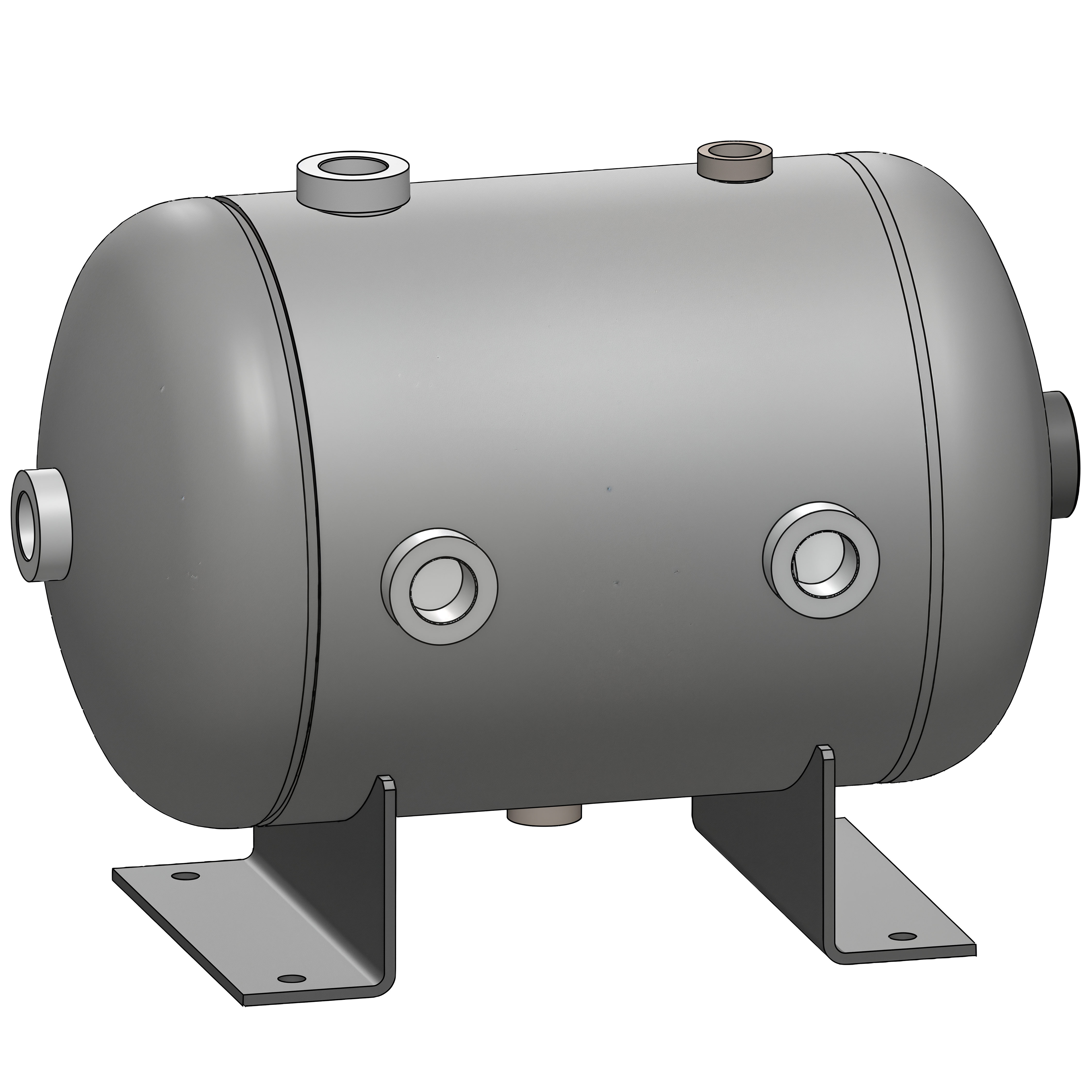 5 Gallon 200 PSI Horizontal Air Tank with Feet by Morganton | VES0010067