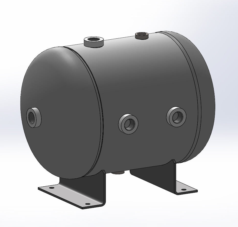 7 Gallon 200 PSI Horizontal Air Tank with Feet by Morganton | VES0010068