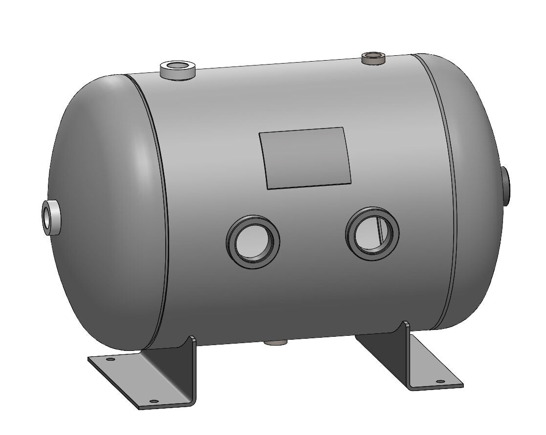 13 Gallon 200 PSI Horizontal Air Tank with Feet by Morganton | VES0010069