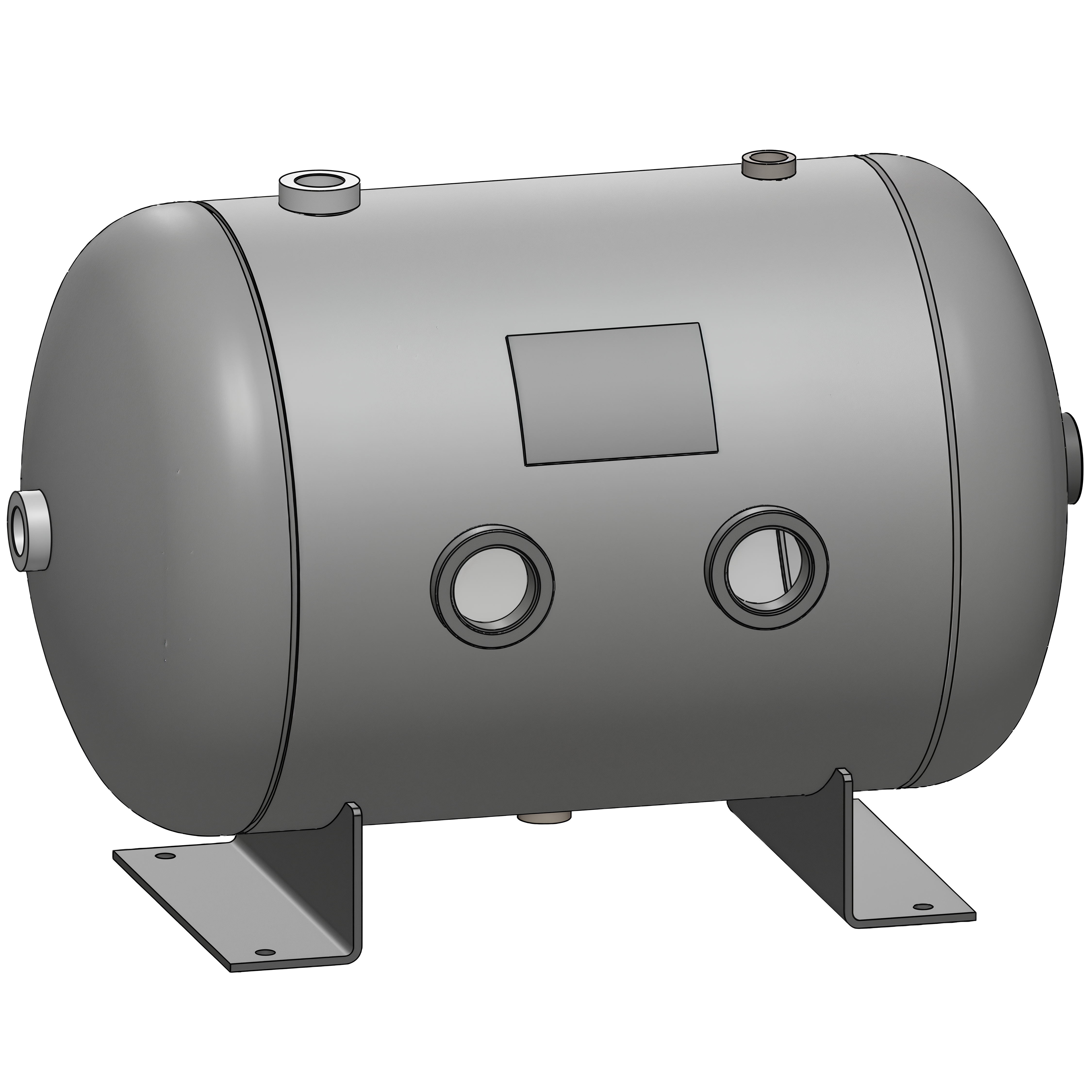 13 Gallon 200 PSI Horizontal Air Tank with Feet by Morganton | VES0010069