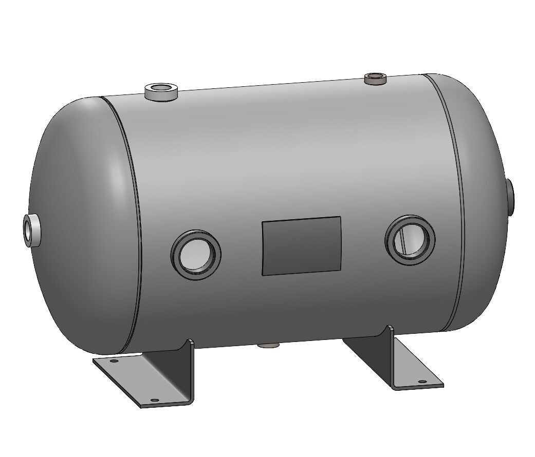 15 Gallon 200 PSI Horizontal Air Tank with Feet by Morganton | VES0010070