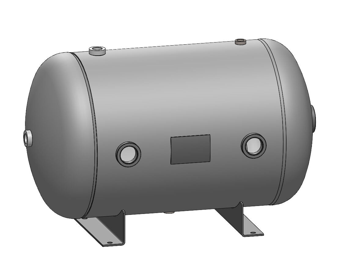 30 Gallon 200 PSI Horizontal Air Tank with Feet by Morganton | VES0010073