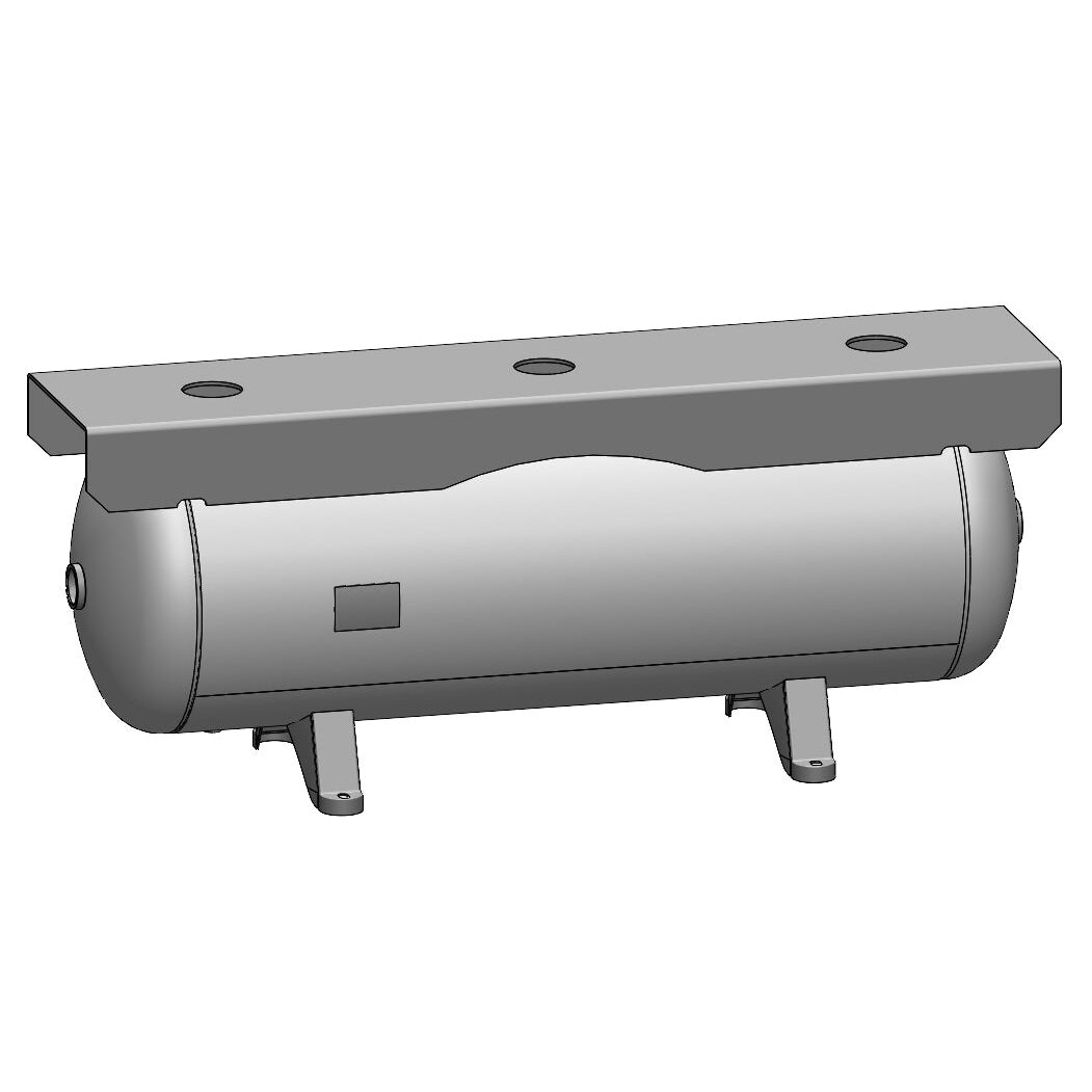 60 Gallon 200 PSI Horizontal Air Tank with Feet+Extended Top plate by Morganton | VES0010492