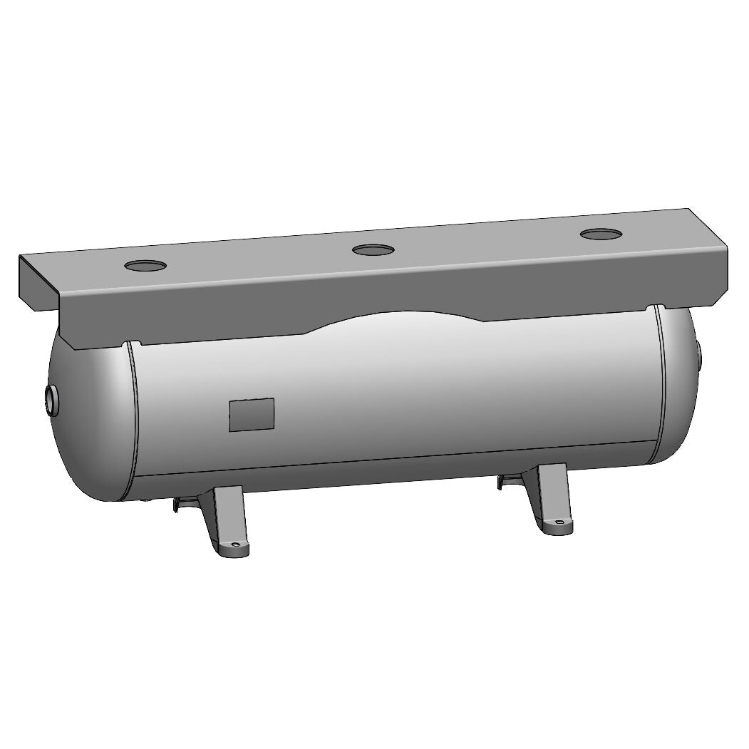 80 Gallon 200 PSI Horizontal Air Tank with Feet+Extended Top plate by Morganton | VES0010251
