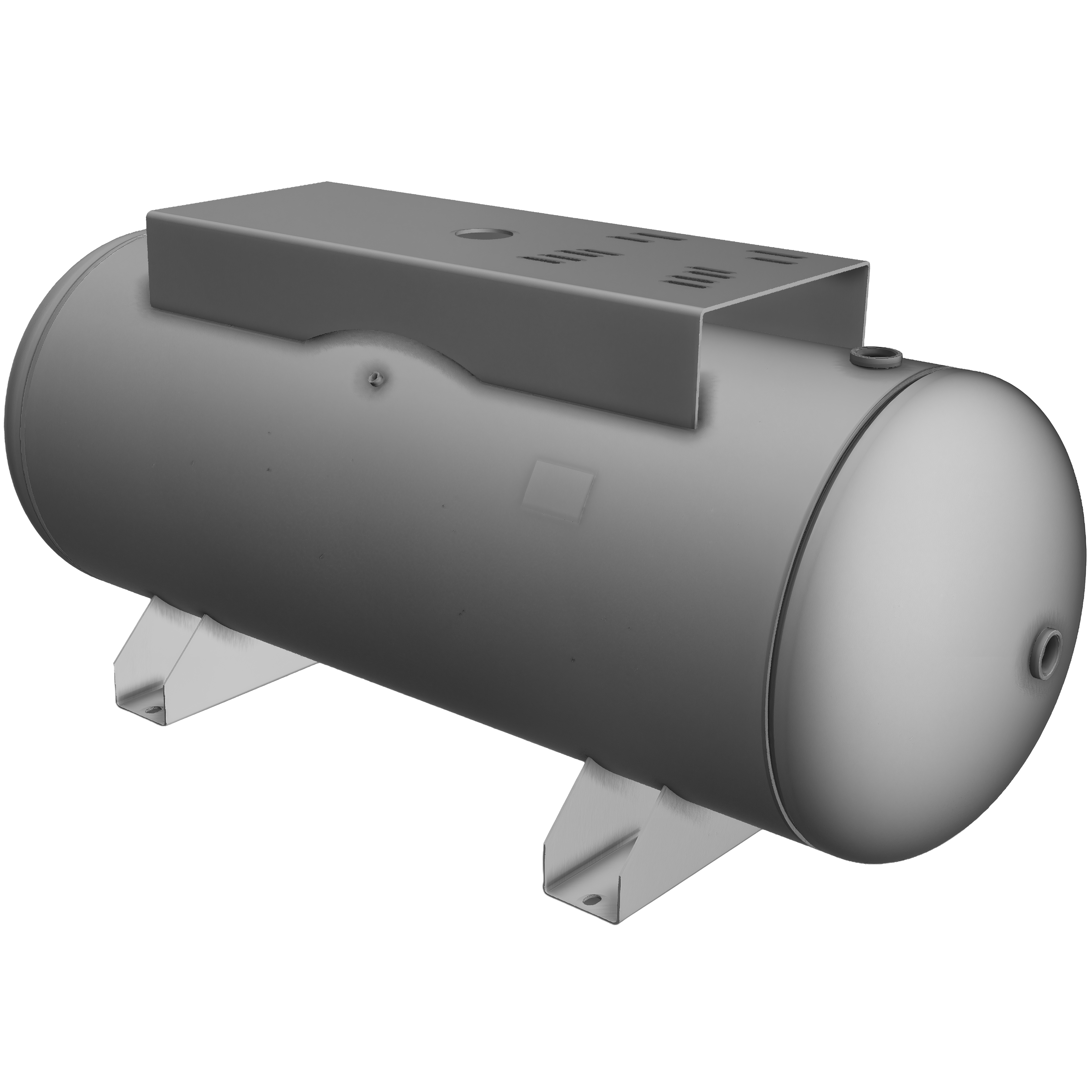 240 Gallon 300 PSI Horizontal Air Tank with Saddle+Top plate by Morganton | VES0010449