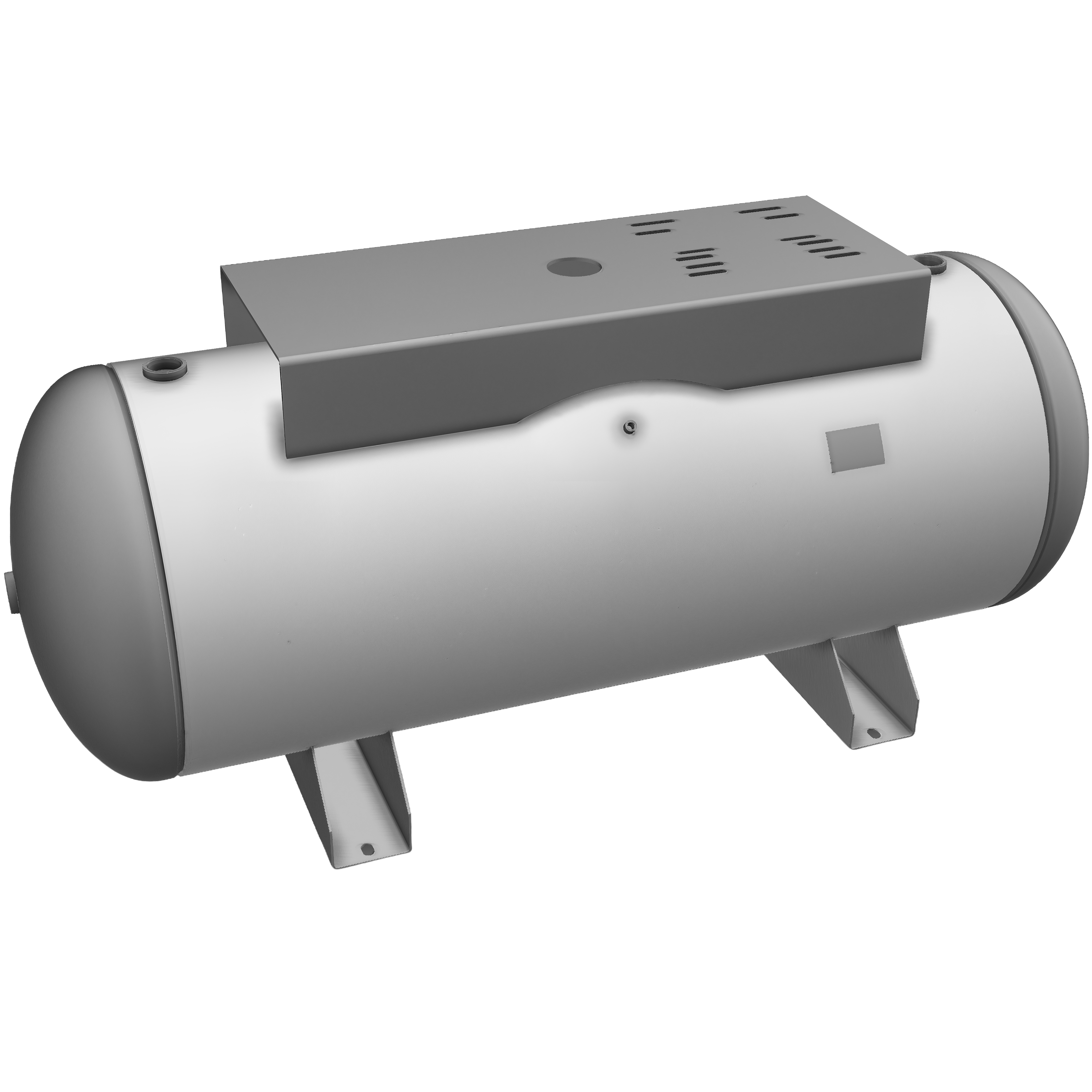 240 Gallon 300 PSI Horizontal Air Tank with Saddle+Top plate by Morganton | VES0010449