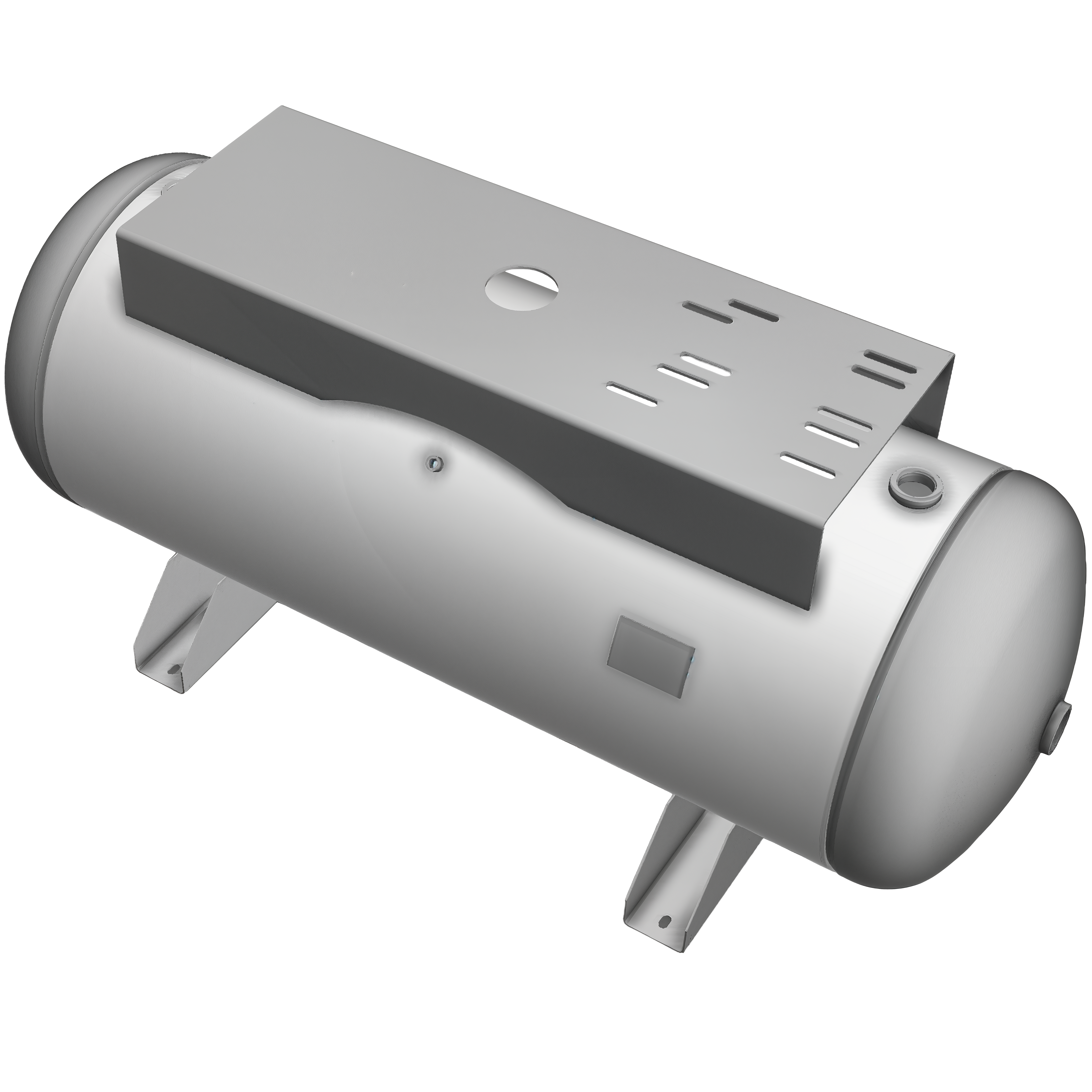 120 Gallon 300PSI Horizontal Air Tank with Saddle Feet and Top Plate By Morganton | VES0011090