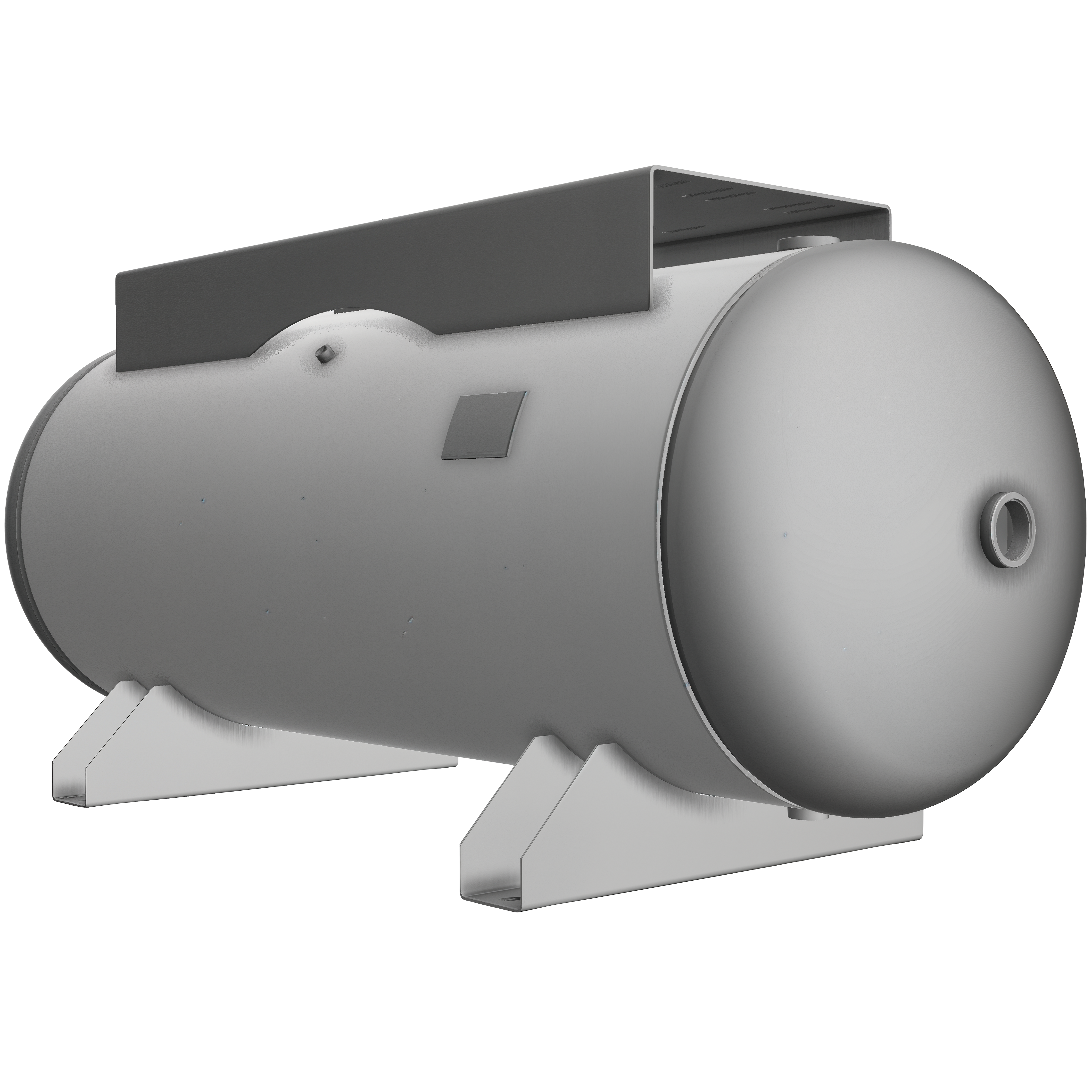 120 Gallon 300PSI Horizontal Air Tank with Saddle Feet and Top Plate By Morganton | VES0011090