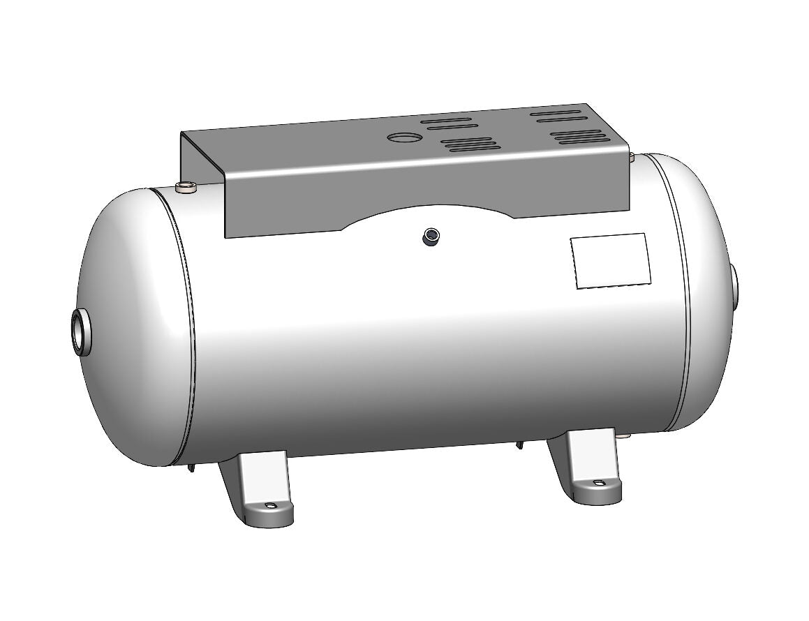 30 Gallon 200 PSI Horizontal Air Tank with Feet+Top plate by Morganton | VES04760