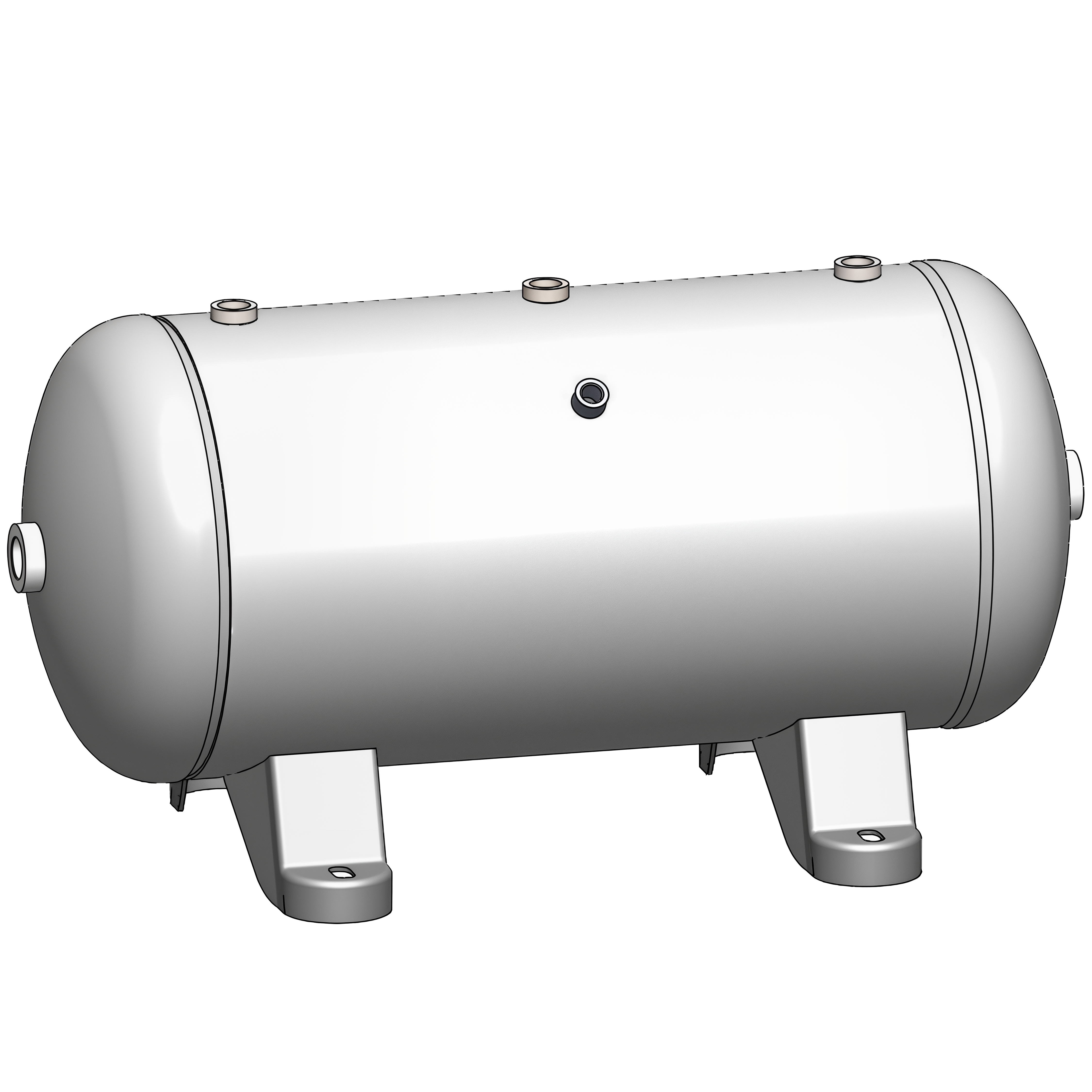 12 Gallon 200 PSI Horizontal Air Tank with Feet by Morganton | VES04761