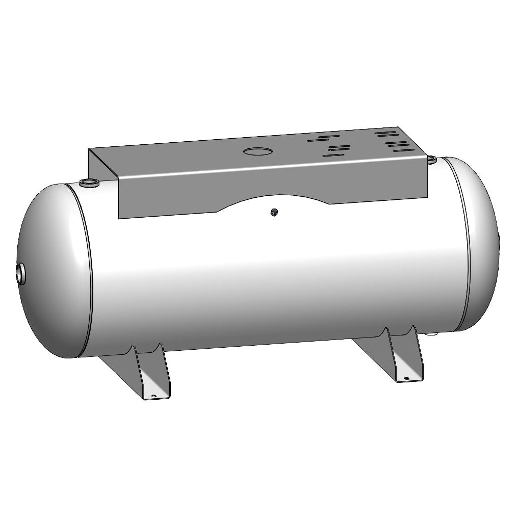 120 Gallon 200 PSI Horizontal Air Tank with Saddle+Top plate by Morganton | VES04769