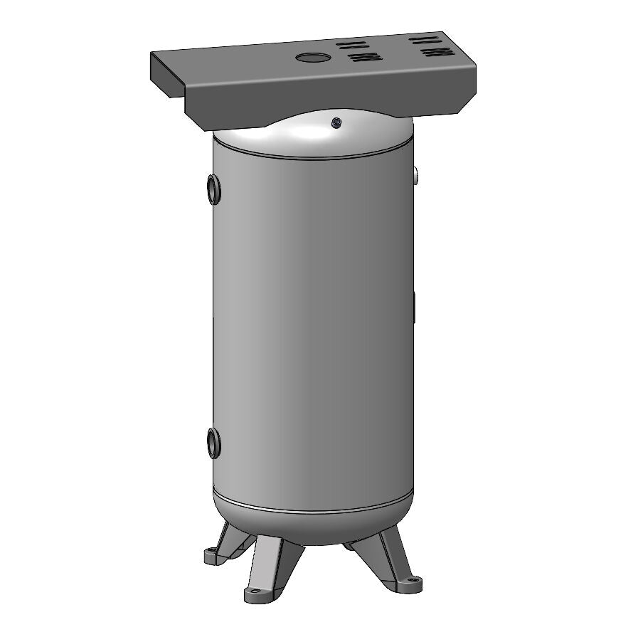 60 Gallon 200 PSI Vertical Air Tank with Feet+Top plate by Morganton | VES04772